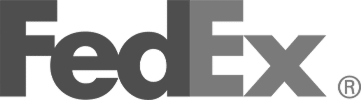 Logo FedEx en Gris avec Flèche Cachee - Transport Express